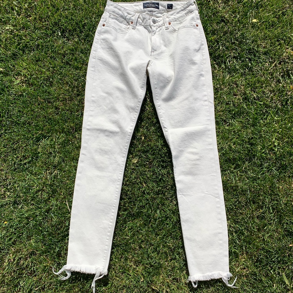 Lucky Brand Sasha Super Skinny white & distressed